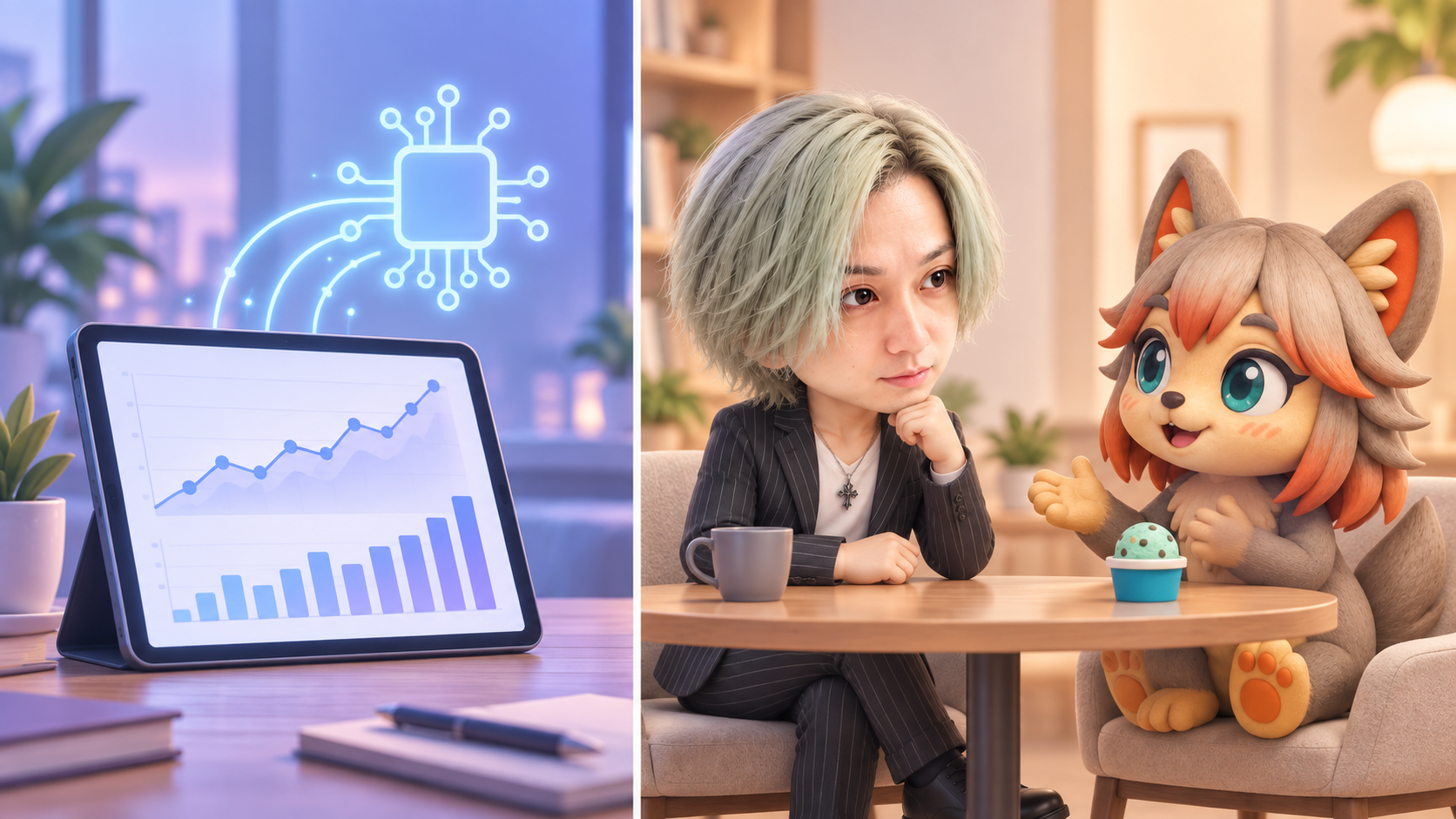 データ分析はAIに任せ、面談など人が向き合う部分は人が担当するという役割分担